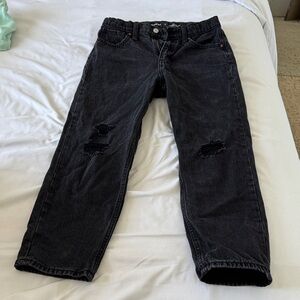 Old Navy Black Distressed Women's Straight Leg Jeans